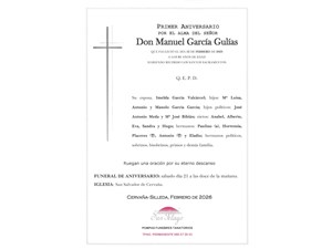 ANIV. MANUEL GARCIA GULIAS 21/02/2026