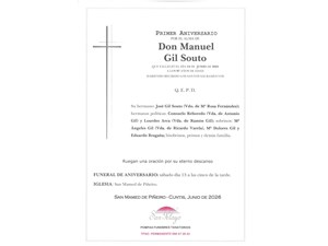 ANIV: MANUEL GIL SOUTO 13/06/2026