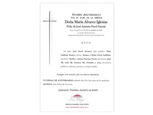 ANIV. MARIA ALVAREZ IGLESIAS 30/08/2025