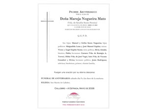 ANIV. MARUJA NOGUEIRA MATO 9/05/2025