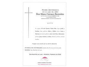 ANIV. MATEO CARRASCO BERMUDE 28/2/2026