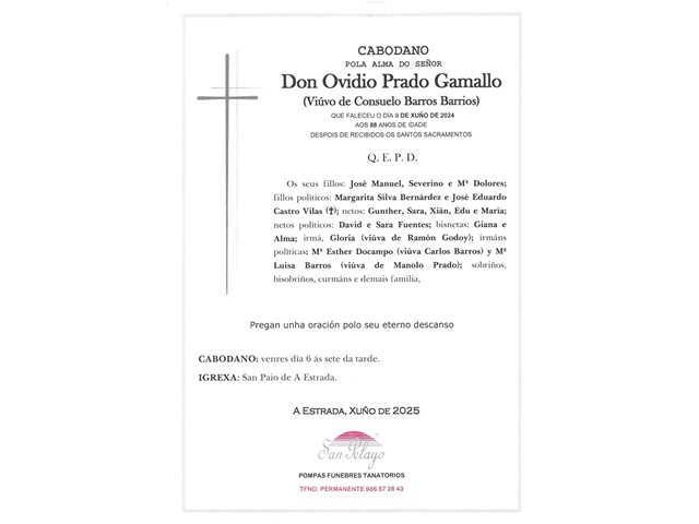 ANIV. OVIDIO PRADO GAMALLO 6/06/2025