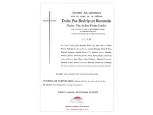 ANIV: PAZ RODRÍGUEZ RECAMÁN 06/09/2025
