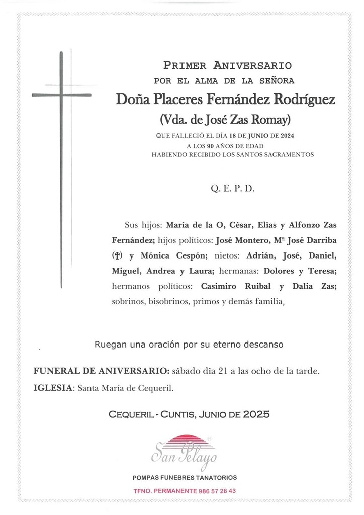 ANIV. PLACERES FERNANDEZ RODRIGUEZ 21/06/2025