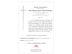 ANIV. RAMIRO JOSE VIDAL PEITEADO 11/04/2026