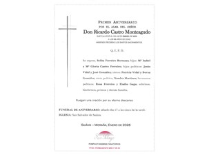 ANIV. RICARDO CASTRO MONTEAGUDO 17/1/2026