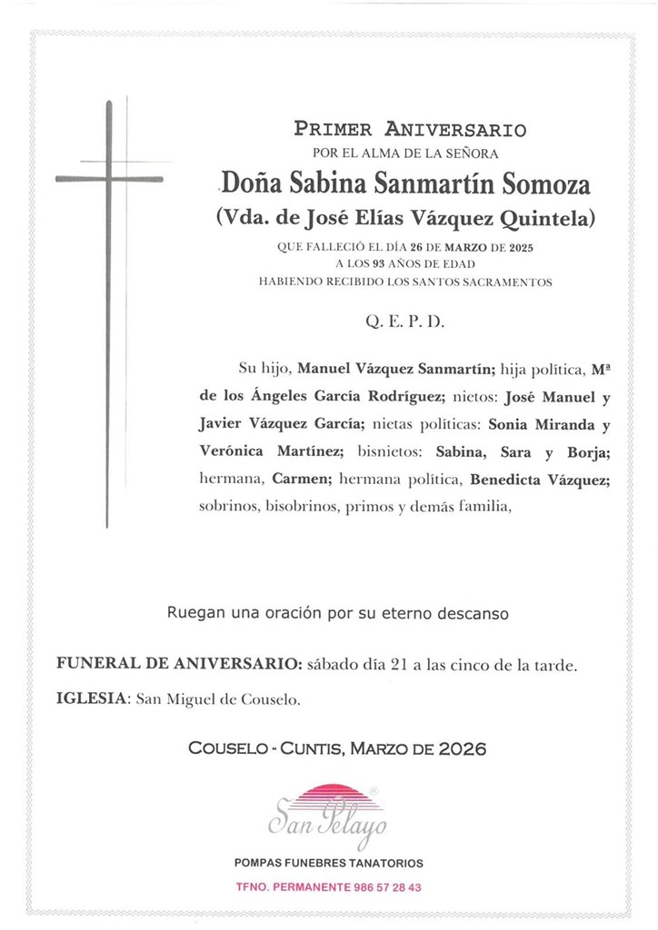 ANIV .  SABINA SANMARTIN SOMOZA