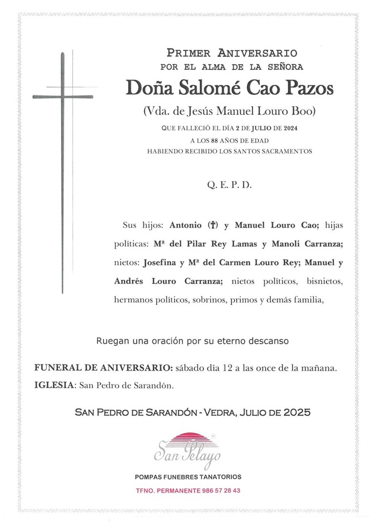 ANIV: SALOMÉ CAO PAZOS 12/07/2025
