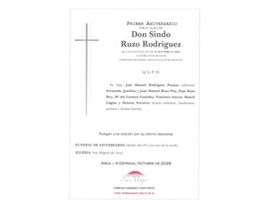 ANIV. SINDO RUZO RODRIGUEZ10/10/2026