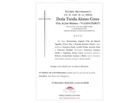 ANIV. TERSILA ALONSO CORES 21/06/2025