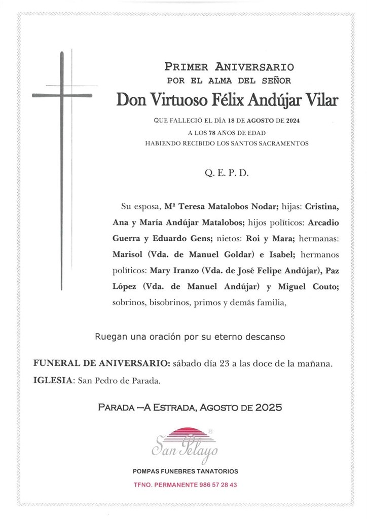 ANIV. VIRTUOSO FÉLIX ANDUJAR VILAR 23/08/2025