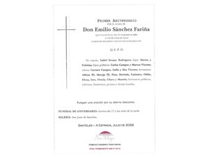 ANIVERSARIO EMILIO SANCHEZ FARIÑA 17/07/2026