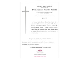 ANIVERSARIO:  MANUEL MARIÑO VARELA    31/07/2026