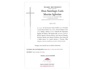 ANIVERSARIO SANTIAGO LUIS MORÁN IGLESIAS 11/07/2026