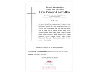 ANIVERSARIO  VICTORIO CASTRO BÚA,   10/01/2026  17:00 HORAS
