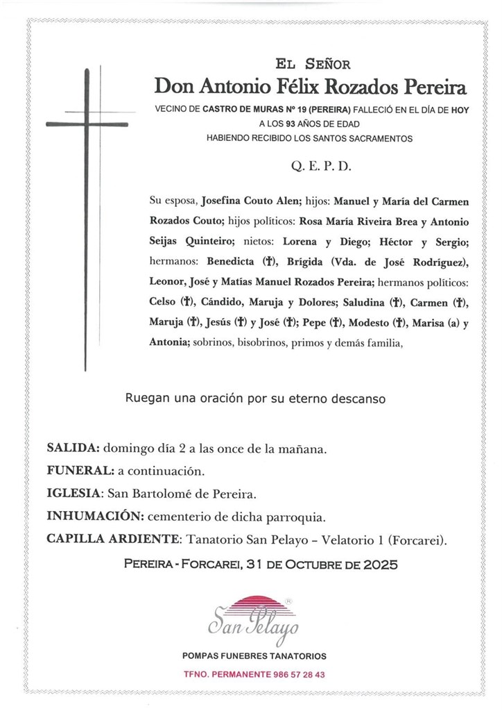 ANTONIO FÉLIX ROZADOS PEREIRA