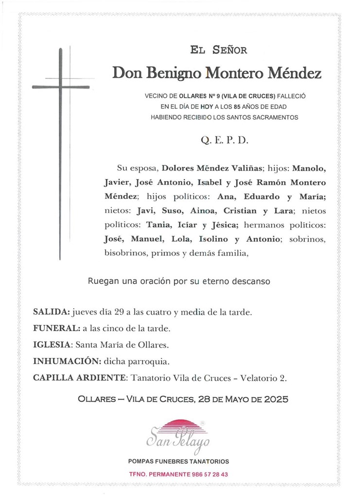 Foto principal BENIGNO MONTERO MENDEZ