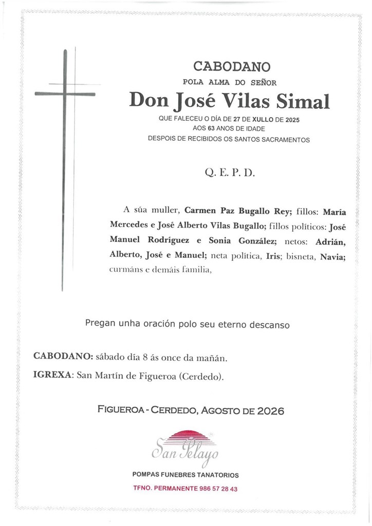 CABODANO JOSE VILAS SIMAL 08/08/2026