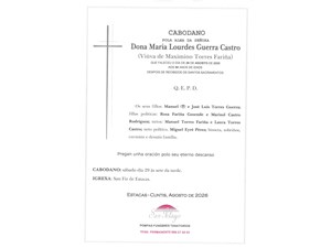 CABODANO MARIA LOURDES GUERRA CASTRO 29/08/2026