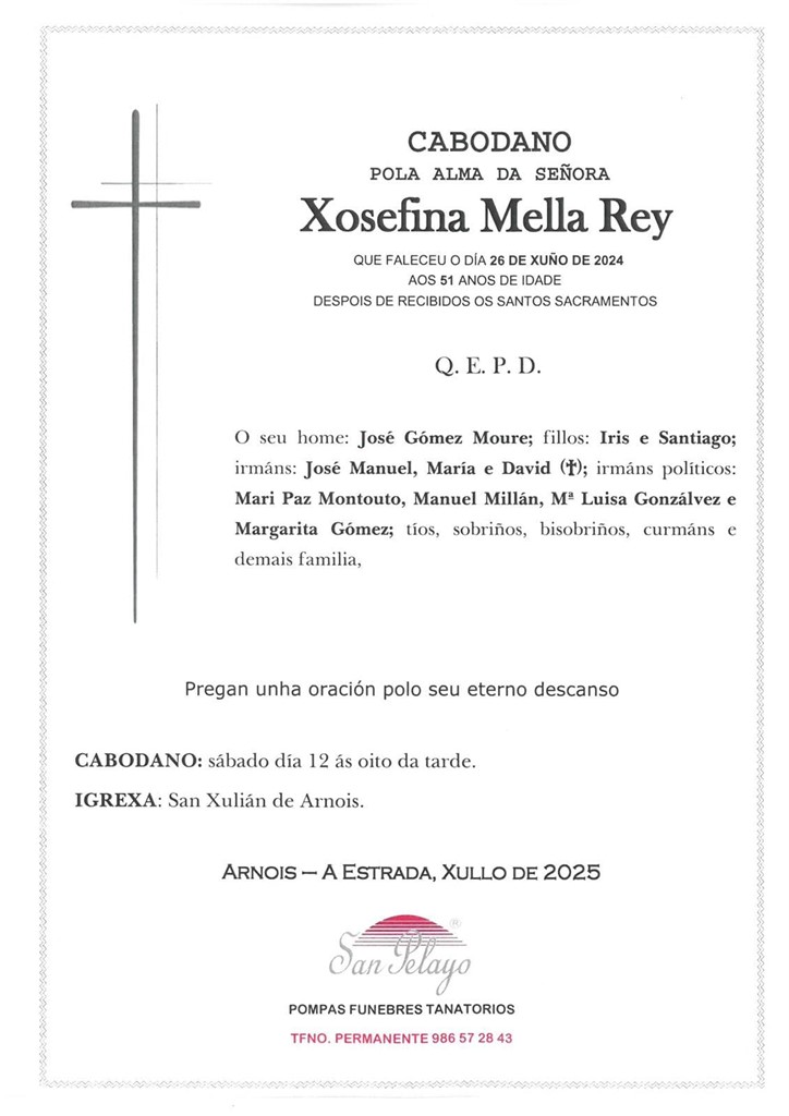 CABODANO: XOSEFINA MELLA REY 12/07/2025