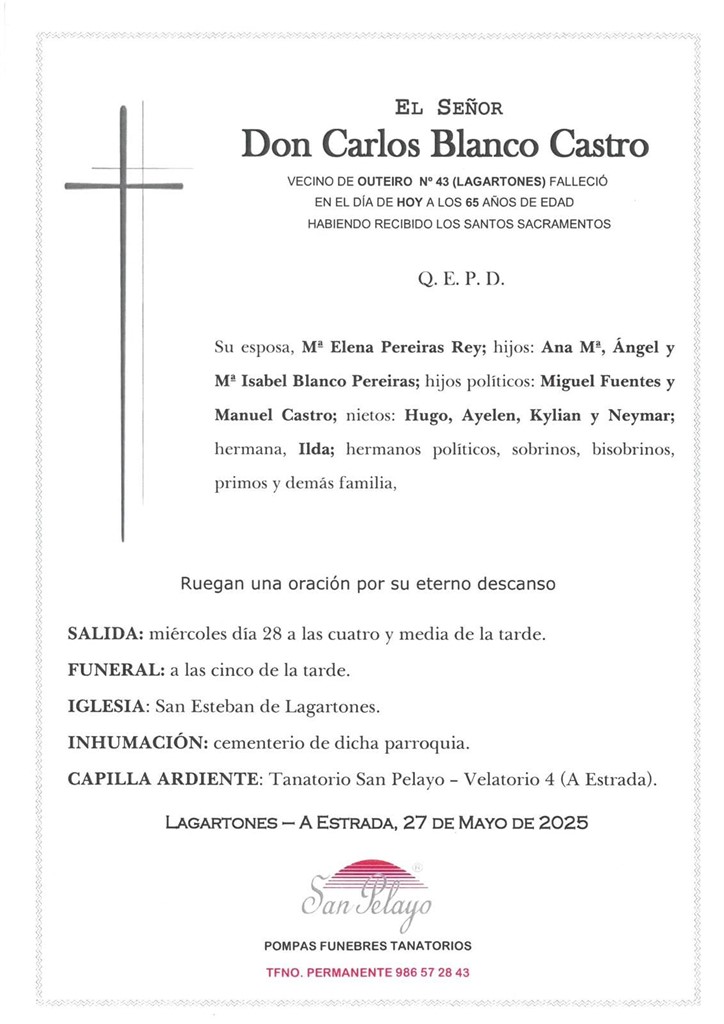 Foto principal CARLOS BLANCO CASTRO