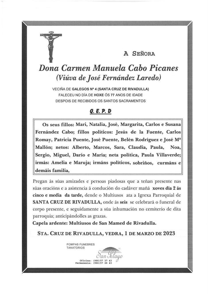 Foto principal CARMEN MANUELA CABO PICANES