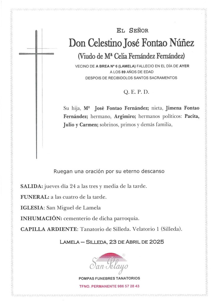 Foto principal CELESTINO JOSE FONTAO NUÑEZ