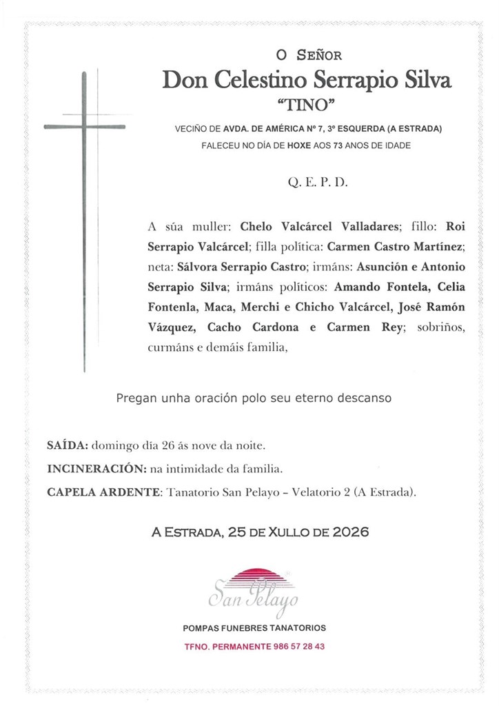 Foto 1 CELESTINO SERRAPIO SILVA