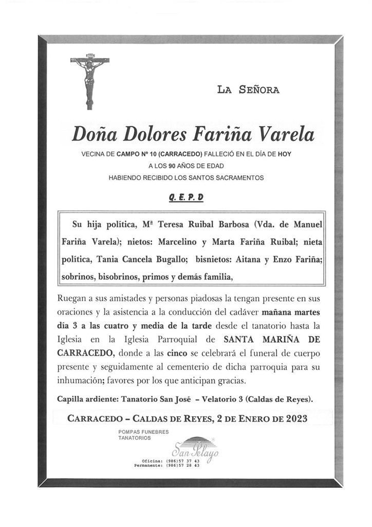 Foto principal DOLORES FARIÑA VARELA