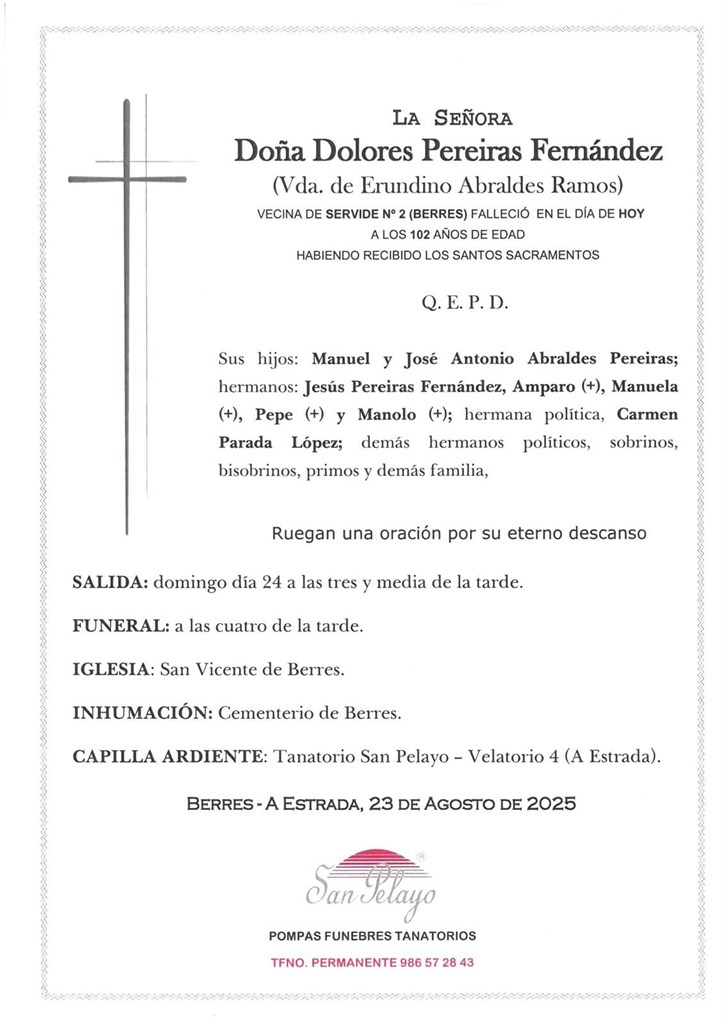 Foto principal DOLORES PEREIRAS FERNÁNDEZ