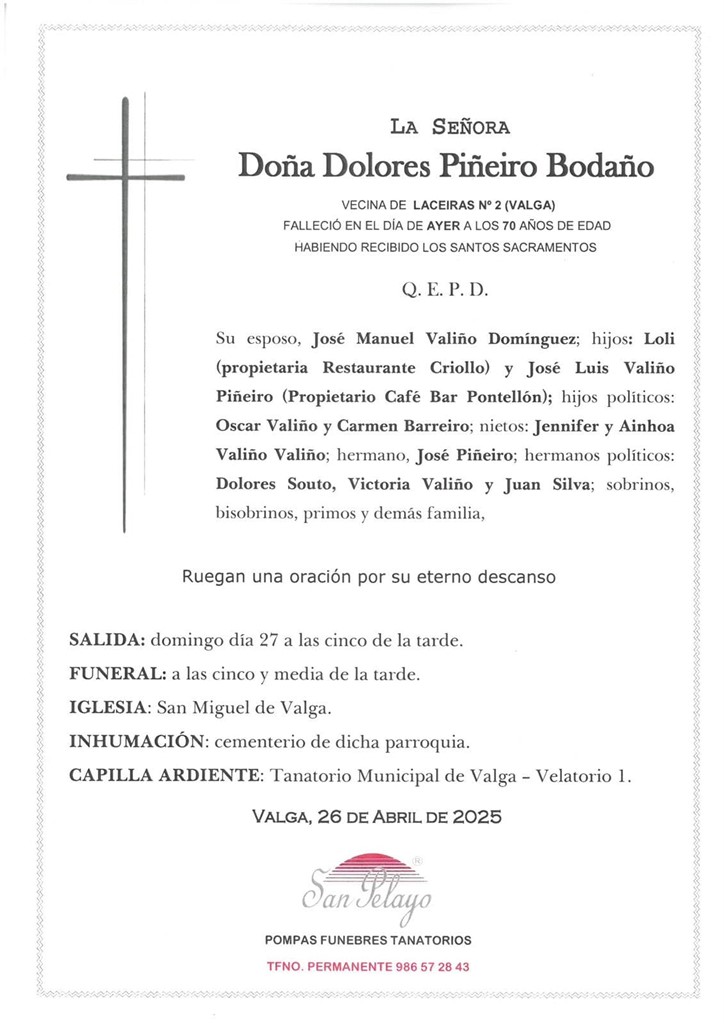 Foto principal DOLORES PIÑEIRO BODAÑO