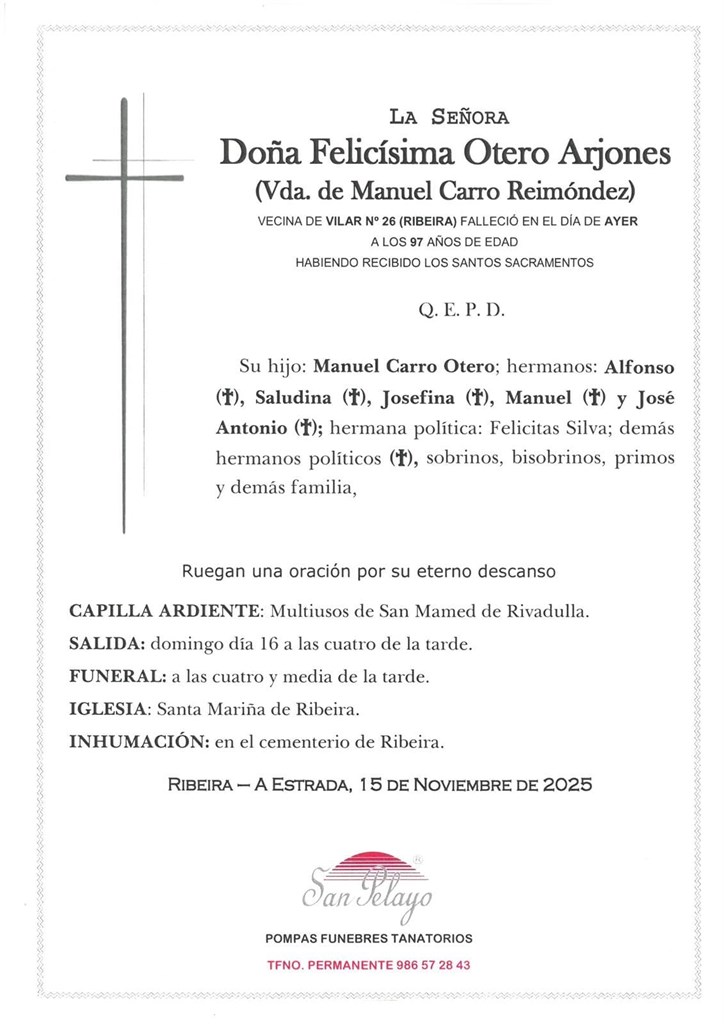 FELICÍSIMA OTERO ARJONES