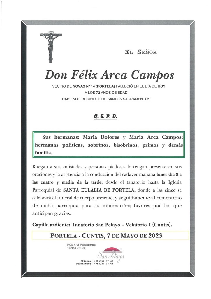 Foto principal FELIX ARCA CAMPOS