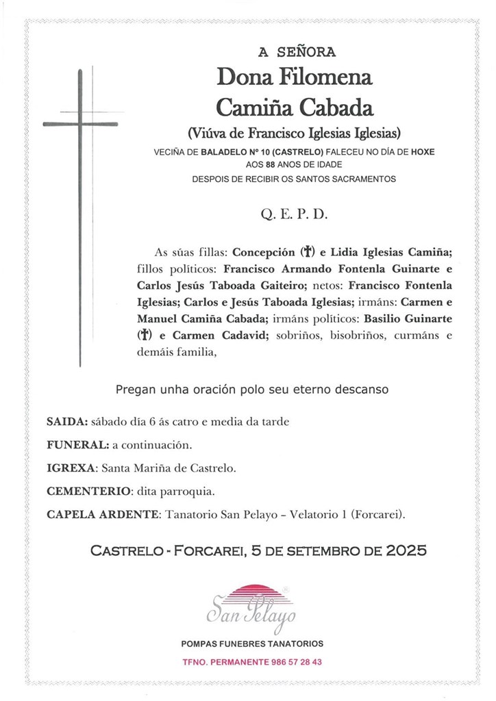 FILOMENA CAMIÑA CABADA