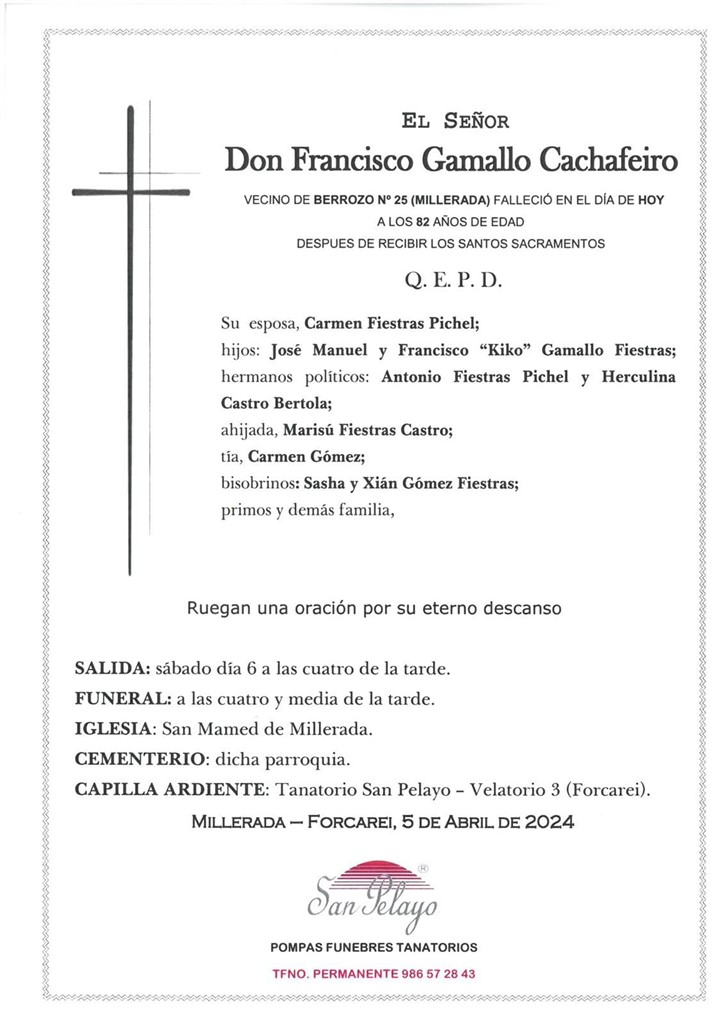 Foto principal FRANCISCO GAMALLO CACHAFEIRO