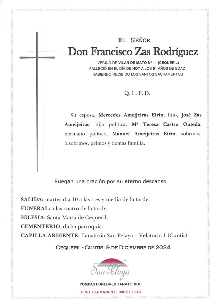 Foto principal FRANCISCO ZAS RODRIGUEZ
