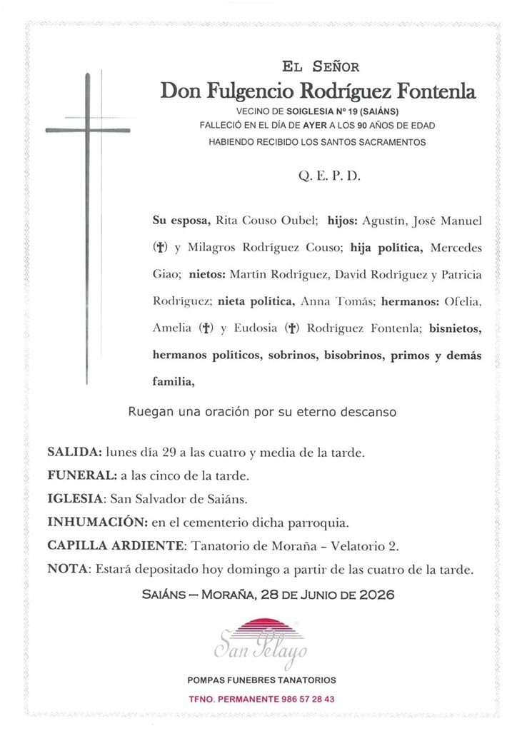 Foto 1 FULGENCIO RODRÍGUEZ FONTENLA