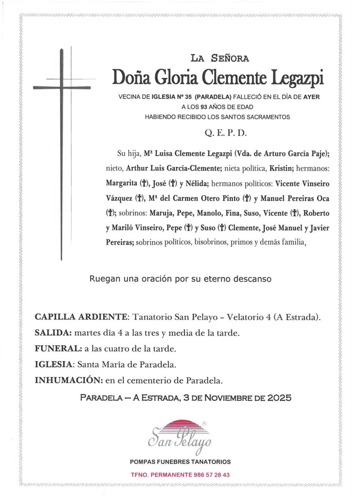 GLORIA CLEMENTE  LEGAZPI