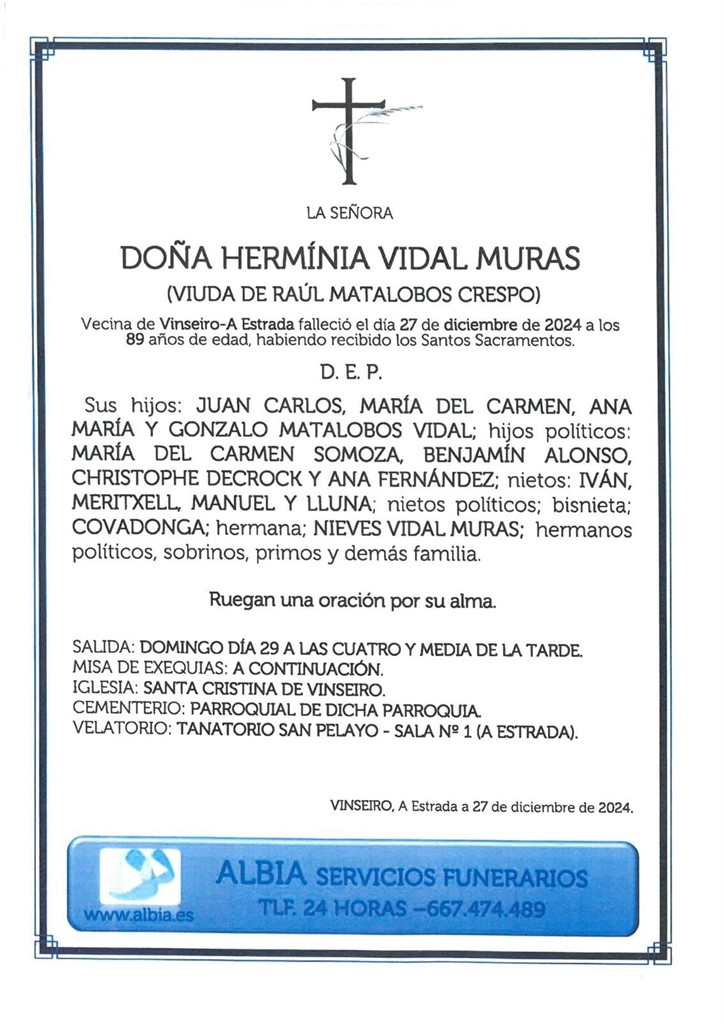 Foto principal HERMINIA VIDAL MURAS