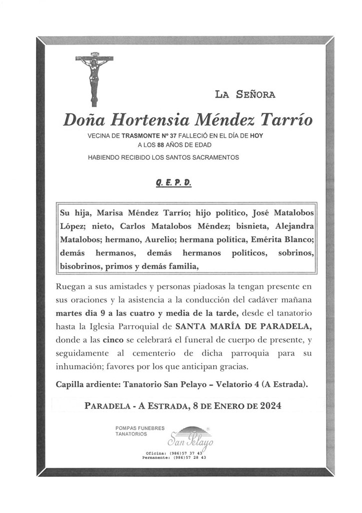 Foto principal HORTENSIA MENDEZ TARRIO