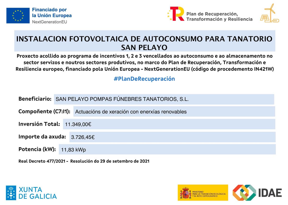 Instalación fotovoltaica de autoconsumo