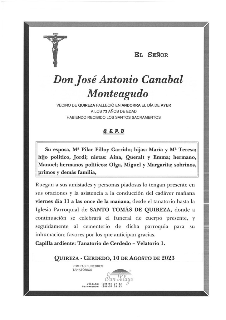 Foto principal JOSE ANTONIO CANABAL MONTEAGUDO