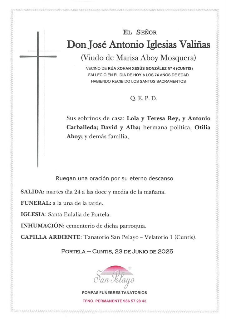 Foto principal JOSE ANTONIO IGLESIAS VALIÑAS