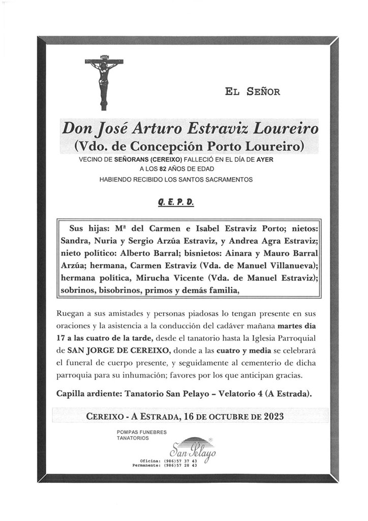 Foto principal JOSE ARTURO ESTRAVIZ LOUREIRO