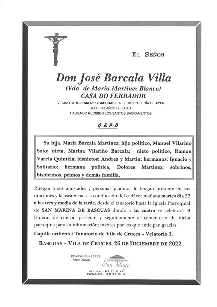 Foto principal JOSE BARCALA VILLA