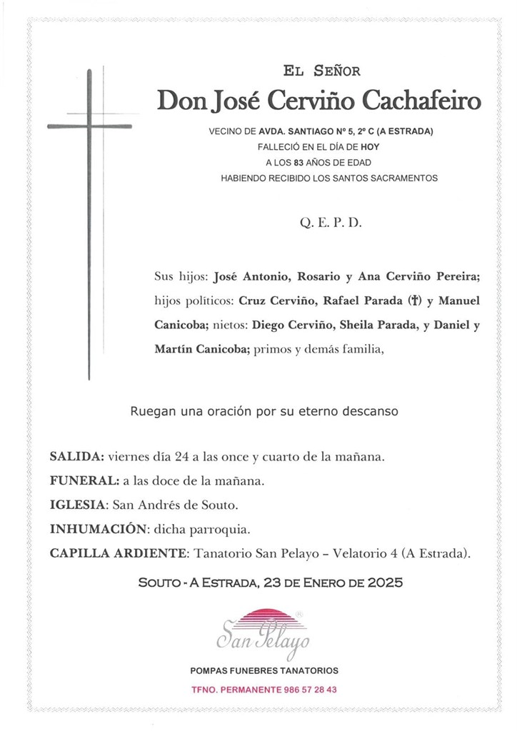 Foto principal JOSÉ CERVIÑO CACHAFEIRO 