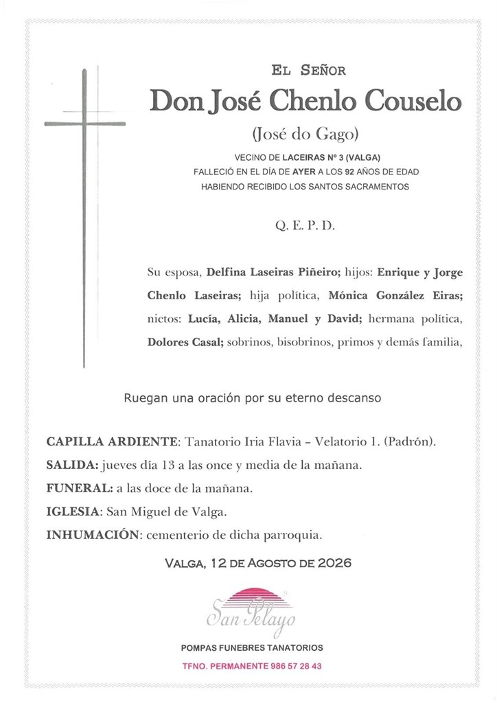 Foto 1 JOSÉ CHENLO COUSELO
