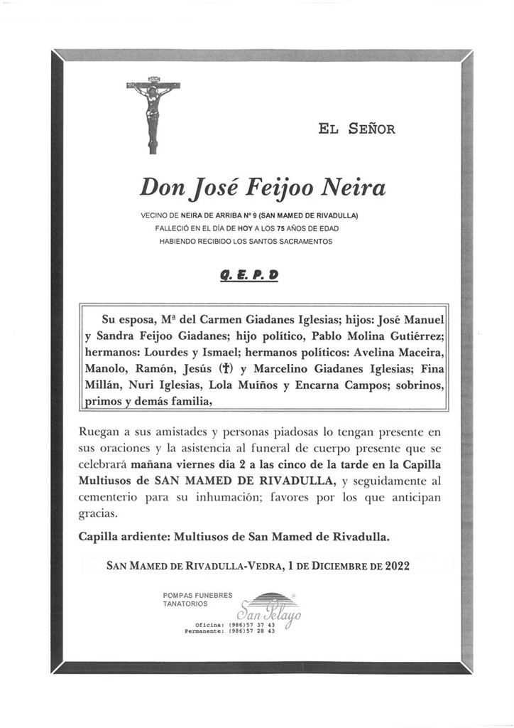 Foto principal JOSE FEIJOO NEIRA