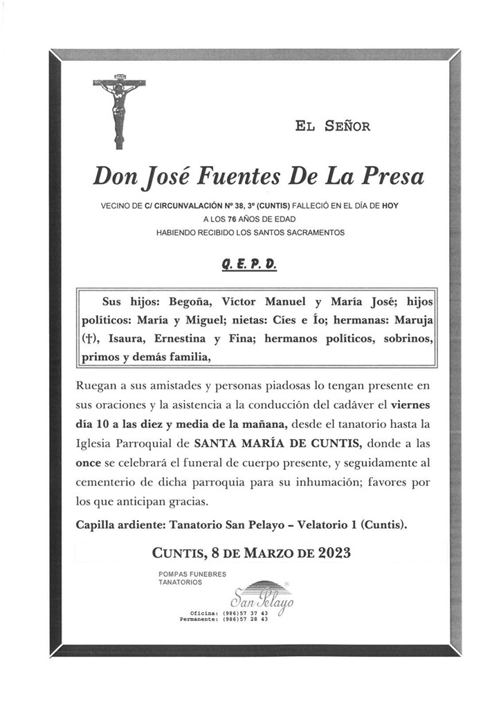 Foto principal JOSÉ FUENTES DE LA PRESA