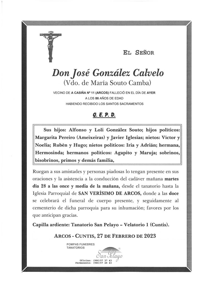 Foto principal JOSE GONZÁLEZ CALVELO 